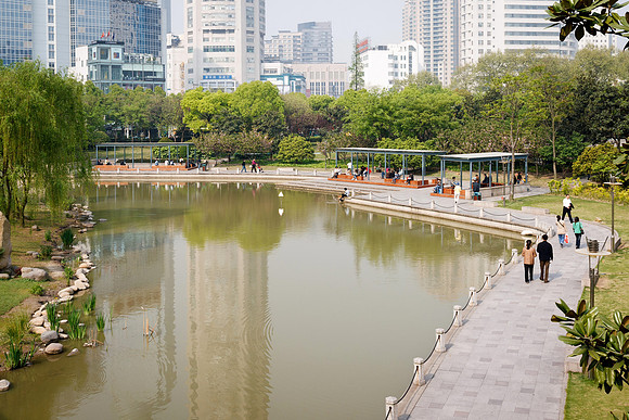 Shanghai City Park Pond