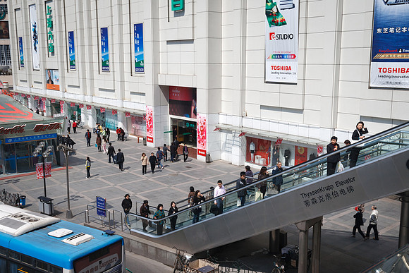 Shanghai Escalator to Overpass