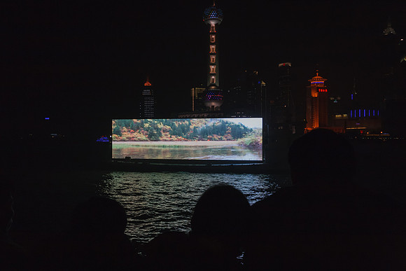 Huge floating LCD's