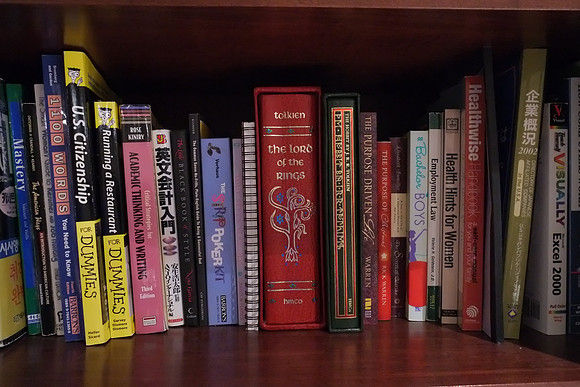 X-E1 Bookshelf-17_ISO 12800_1-13 sec at f - 5.6_XF18-55mmF2.8-4 R LM OIS at 18 mm