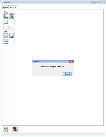 Scanner Warming on Preview