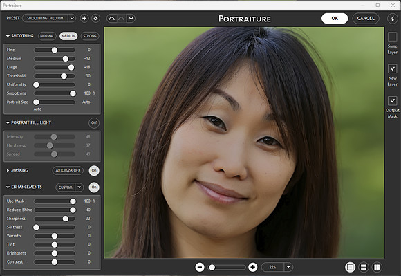 Portraiture 5 Reduce Shine 40