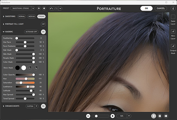 Portraiture 5 Strong Preset Hair Mask 0