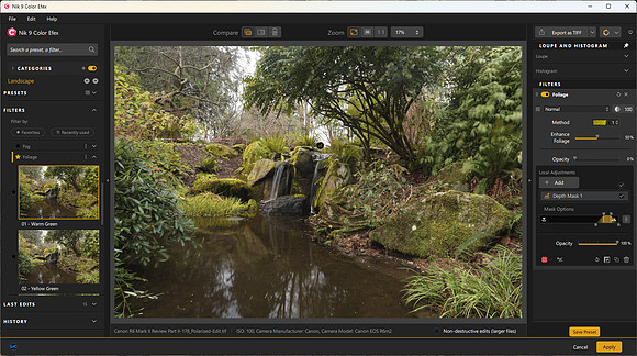 Nik 9 Depth Filter ON - Foliage