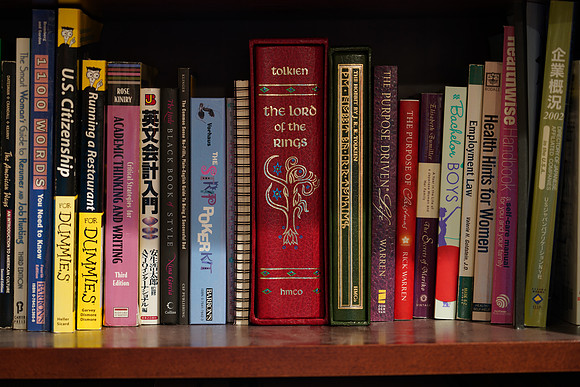 a7r4 bookshelf-2 [4.0 sec at f - 4.0 105 mm Sony ILCE-7RM4 FE 24-105mm F4 G OSS]